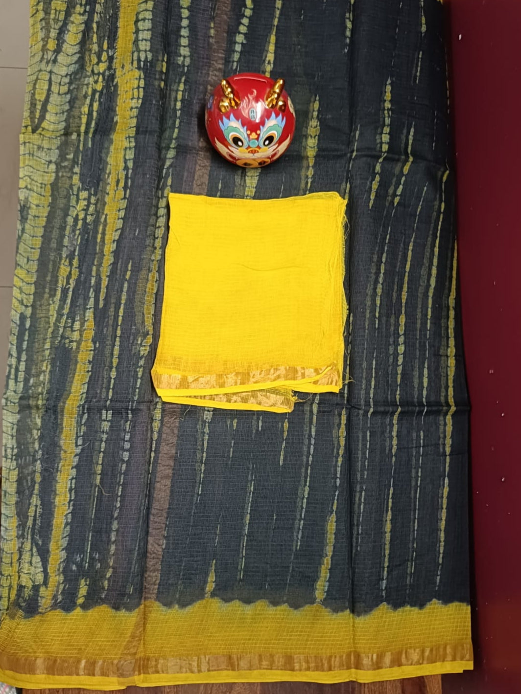 Kota Doriya Printed Saree - Yellow