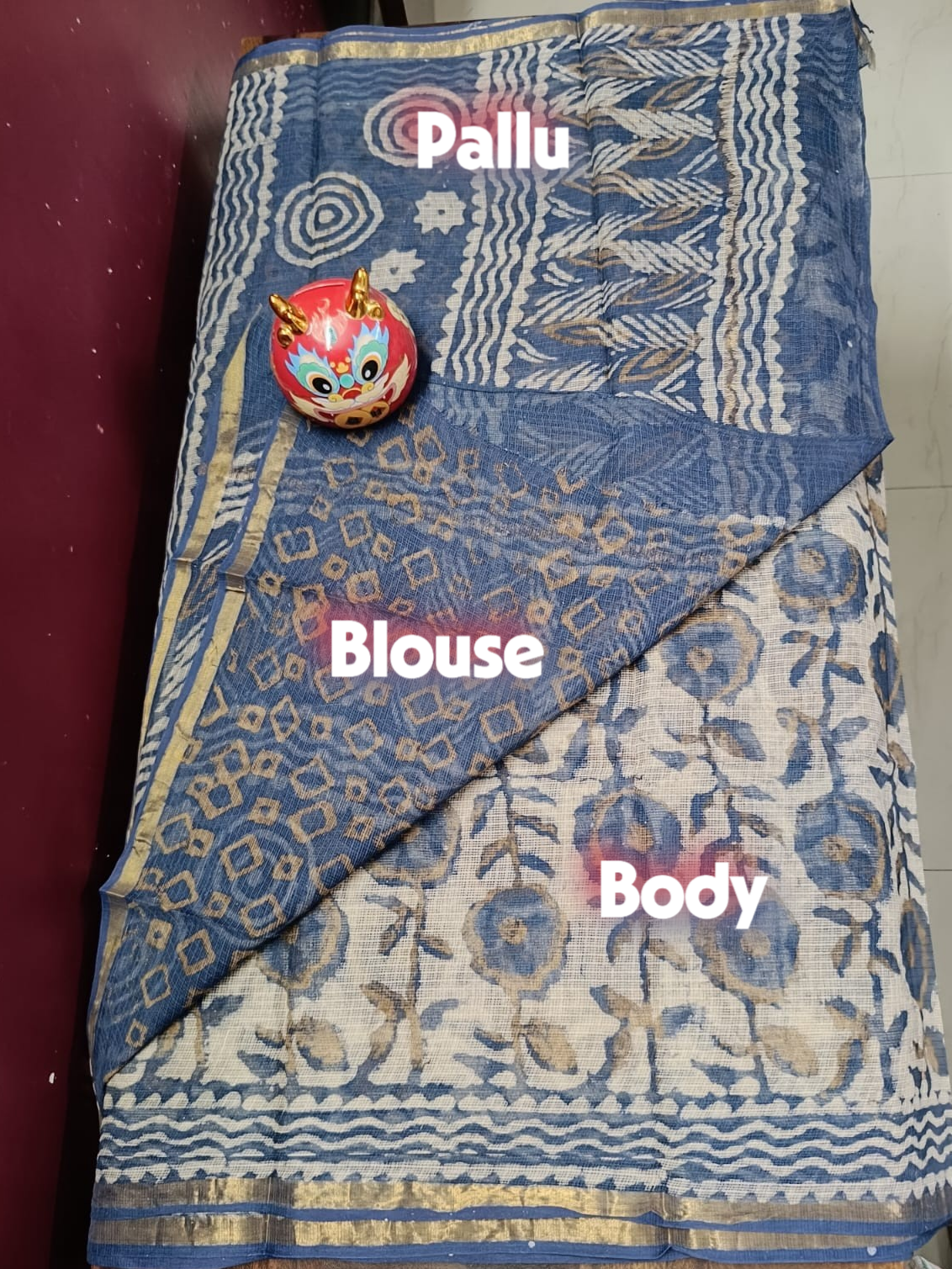 Kota Doriya Bagru Printed Saree