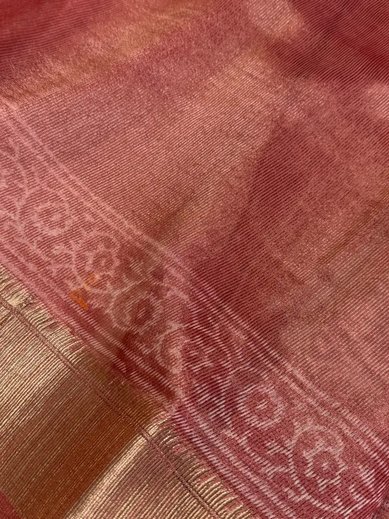 Pale Orange Mizoram Silk Saree