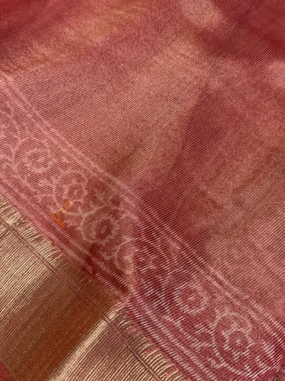 Pale Orange Mizoram Silk Saree